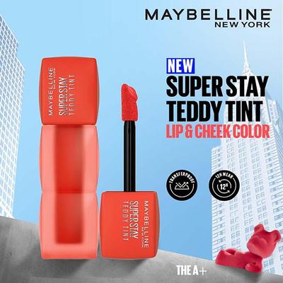 Maybelline New York Superstay Teddy Tint - Lip and Cheek Color The A+ 5 ml - Liquid Lipsticks