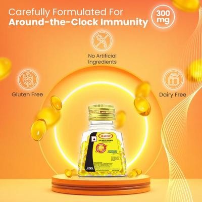 Seacod Cod Liver Oil Capsules 100's - Omega Fish Oil Fatty Acids