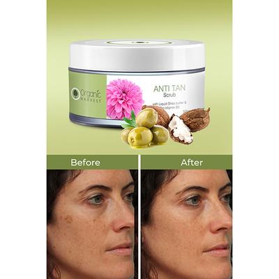Organic Harvest Anti Tan Face Scrub 50 gm - Scrubs & Exfoliants