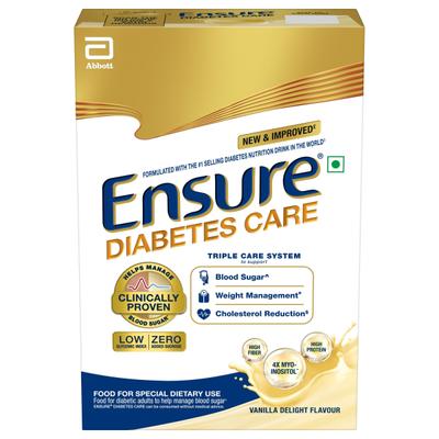 Ensure Diabetes Care Specialized Nutrition Drink Refill - Vanilla Delight Flavour 375 g - Diabetes (Fitness)