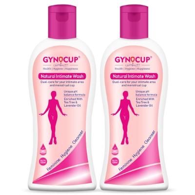 Gynocup Natural Menstrual Cup Wash Liquid (Pack of 2 x 100 ml) - Intimate Care