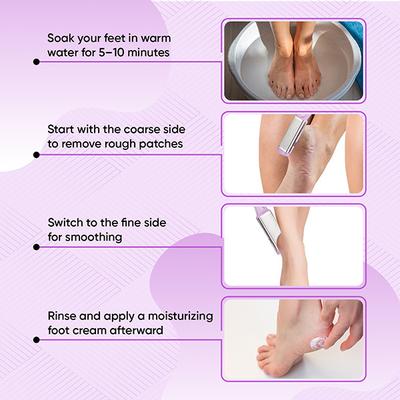 Vega Dual-Sided Pedicure Foot File For Dead Skin & Cracked Heels Removal For Men & Women (Pd-03) - Manicure & Pedicure Kits