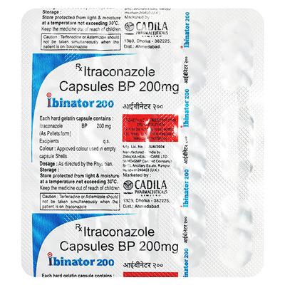 IBINATOR 200 Capsule 15's - Fungal Infections-Anf