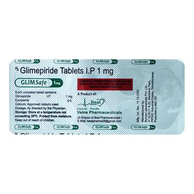 GLIMSAFE 1mg Tablet 10's - Diabetes-Ant