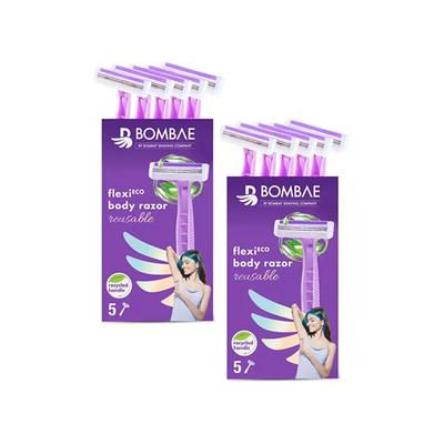 Bombae Flexieco Reusable Body Razor for Women 10's - Razors & Cartridges