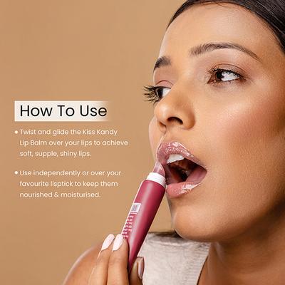 Swiss Beauty Kiss Kandy Lip Balm With Olive Oil, Shade - Water Melon 10 ml - Lip Balms