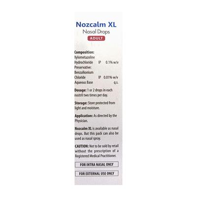 NOZCALM XL ADULT Nasal Drops 10ml - Nasal Congestion-Nas