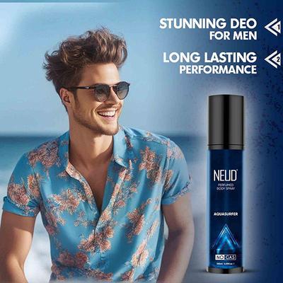 NEUD Aquasurfer Perfumed Body Spray for Men, No Gas Deodorant with Long-Lasting Fragrance 120 ml - Men Perfumes (Edt/Edp)