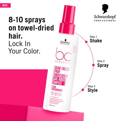 Schwarzkopf Professional Bonacure Color Freeze Spray Conditioner pH 4.5,with Vegan Keratin 200 ml - Conditioners