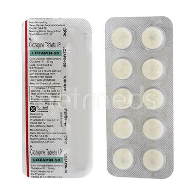 Lozapin 50mg Tablet 10'S - Schizophrenia-Aps