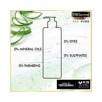 Tresemme Pro Pure Moisture Boost Shampoo with Aloe Essence, Sulphate Free & Paraben Free 390 ml - Shampoos