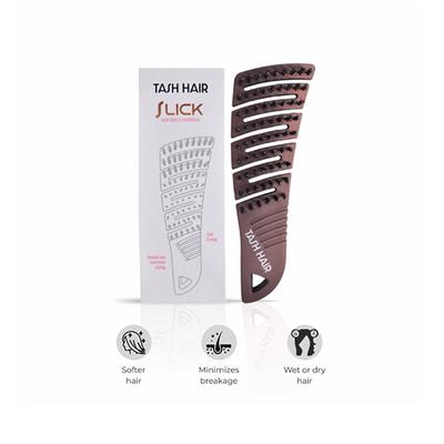 Tash Hair Slick - Portable Detangling Boar Bristle Hair Brush For Wet, Dry, Curly and Straight Hair Copper 60 gm - Hair Brushes