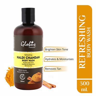 Globus Naturals Refreshing Haldi Chandan Body Wash 300 ml - Shower Gels & Body Wash