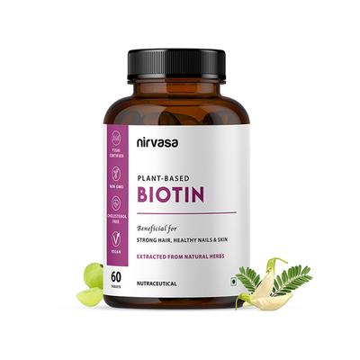 Nirvasa Plant Based Biotin Tablets, 60 Tablets 60 gm - Multi-Vitamins