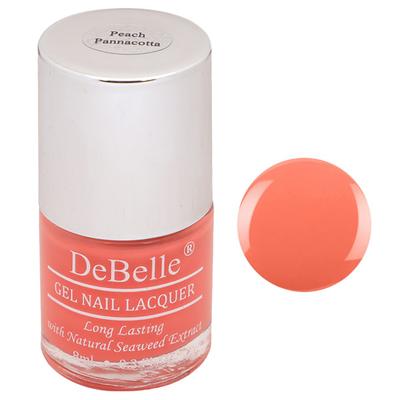 DeBelle Gel Nail Lacquer Peach Pannacotta Creamy Peach Nail Polish 8 ml - Nail Polish