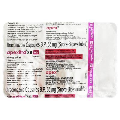 APEXITRA SB 65 Capsule 10's - Fungal Infections-Anf