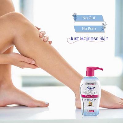 Nair Shower Power Sensitive Formula Hair Removal Cream - Coconut 357 gm - Hair Removal Accessories