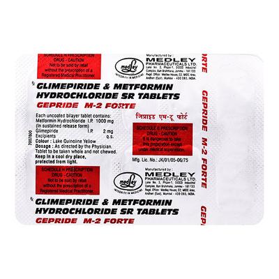 Gepride M2 Forte Tablet 10'S - Diabetes-Ant