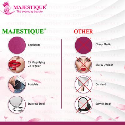 Majestique Pocket Makeup Mirror FC28 Mirror With Compact Size 1's - Mirror