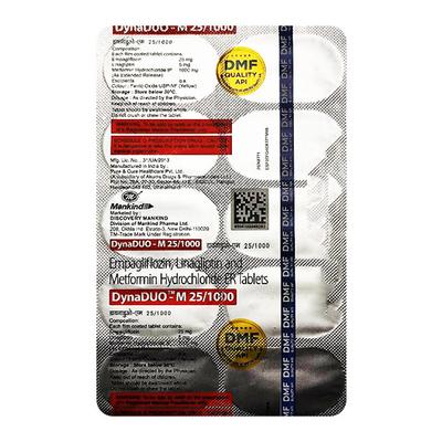 DYNADUO M 25/1000 Tablet 10's - Diabetes-Ant