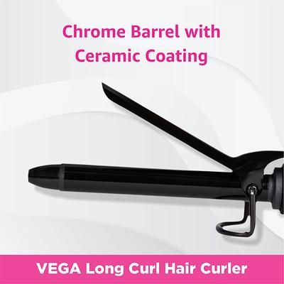 VEGA Smooth Curl Hair Curler 19 mm With Ceramic Coated Barrel and Adjustable temperature (VHCH-03) Black 1's - Multi-Stylers