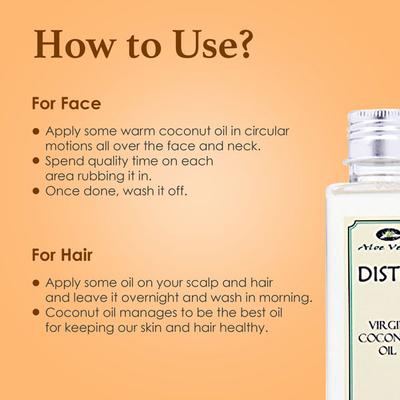 Aloe Veda Distil Virgin Coconut Oil 200 ml - Hair Oils