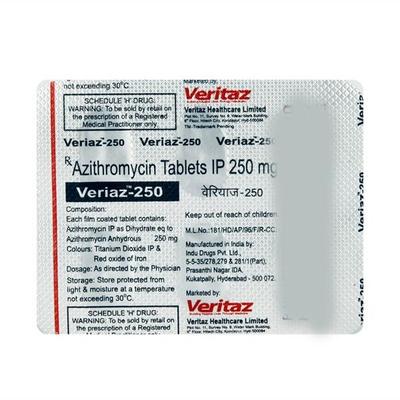 Veriaz 250mg Tablet 6'S - Bacterial Infections-Mac