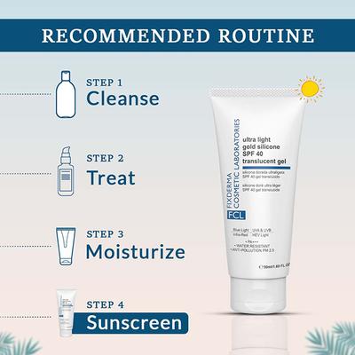 FCL Ultra Light Gold Silicone SPF 40 Translucent Gel 50 ml - Face Sunscreen