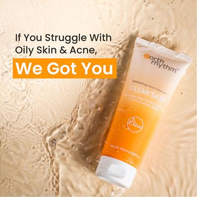 Earth Rhythm Exfoliating Face Cleanser With AHAs & BHAs 100 gm - Face Washes