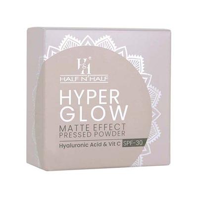 Half N Half Hyper Glow Matte Effect Pressed Compact Powderatte Flawless Finish- Nude Glow 20 gm - Compact Powder