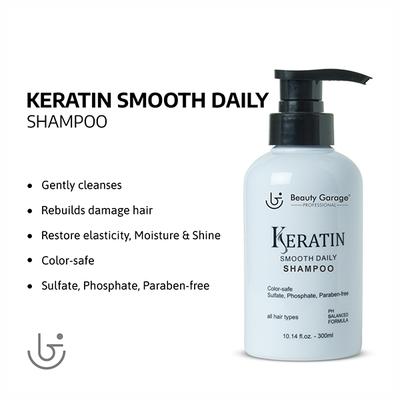 Beauty Garage Keratin Smooth Daily Shampoo 300 ml - Shampoos