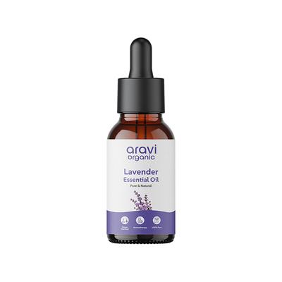 Aravi Organic Lavender Essential Oil 100% Pure Oil 15 ml - Essential Oils