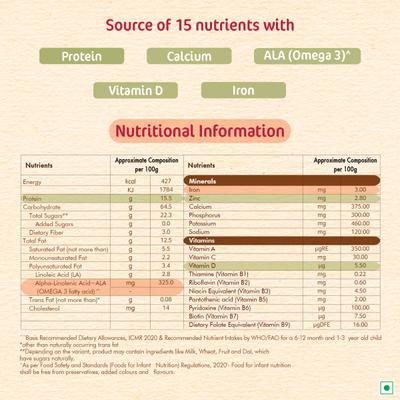 Nestle Cerelac Baby Food Cereal No Refined Sugar No Preservatives - Wheat Apple (For 6 Months to 24 Months Baby) 350 g - Baby And Infant Supplements