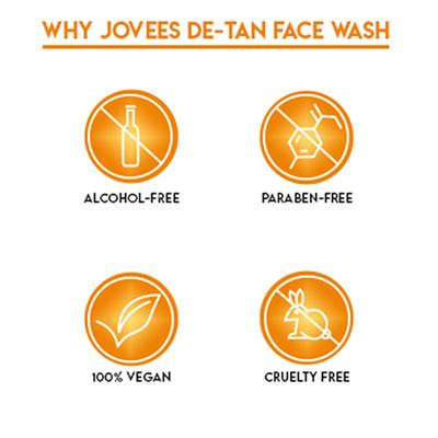 Jovees Herbal De-Tan Face Wash Improves Skin Clarity 120ml - Face Wash & Cleansers