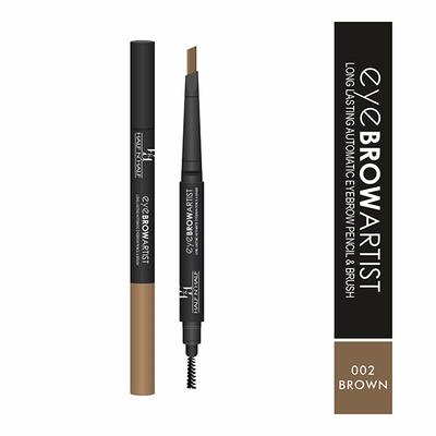 Half N Half Automatic Eyebrow Pencil & Brush, 002 Brown 0.4 gm - Eyebrow Pencils & Enhancers