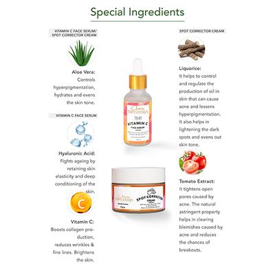 Clovia Botaniqa Vitamin C Face Serum & Spot Corrector Cream 80 gm - Face Serum