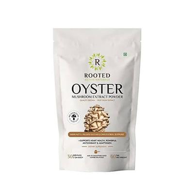Rooted Active Naturals Oyster Mushroom Extract Powder 60 gm - Pure Herbs