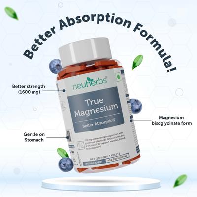 Neuherbs True Magnesium Tablets 60's - Calcium And Minerals