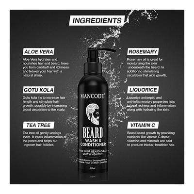 Mancode Beard Wash & Conditioner 200 ml - Beard Wash