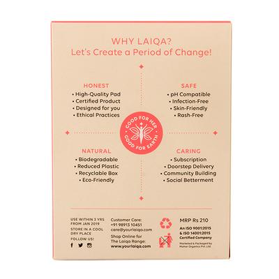 LAIQA Premium Ultrathin Day Pads (L) 10's - Sanitary Napkins