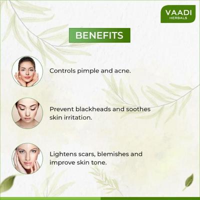 Vaadi Herbals Anti-Acne Neem Face Wash With Tea Tree Extract 60 ml - Face Wash & Cleansers