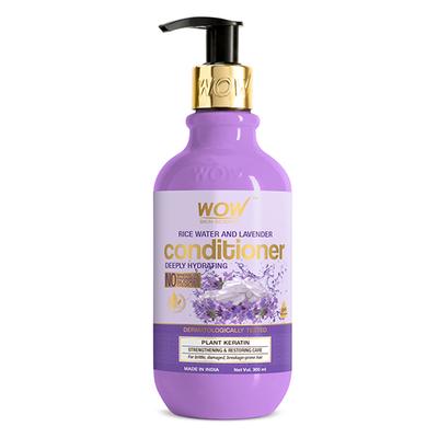 Wow Life Science Rice Water Conditioner with Rice Water, Rice Keratin & Lavender Oil 300 ml - Conditioners