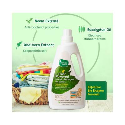 Mother Sparsh Baby Laundry Liquid Detergent- Enzymes And Eucalyptus Oil, Refill Pack (500Ml X 2) 2's - Baby Detergents