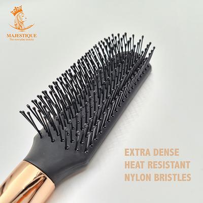 Majestique Prime Black Hair Brush 8 Row Flat Series, Bio-Friendly Detangling Brush 1's - Hair Brushes