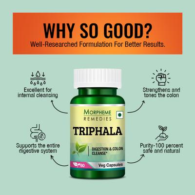 Morpheme Remedies Triphala 500mg Extract 60's - Herbal Dietary Supplement