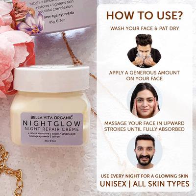 Bella Vita Organic Night Glow Face Cream 85 gm - Face Moisturizers