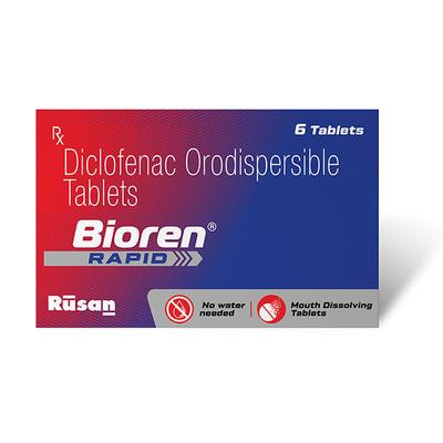 BIOREN RAPID MOUTH DISSOLVING Orodispersible Tablet 6's - Pain relief-Nsa