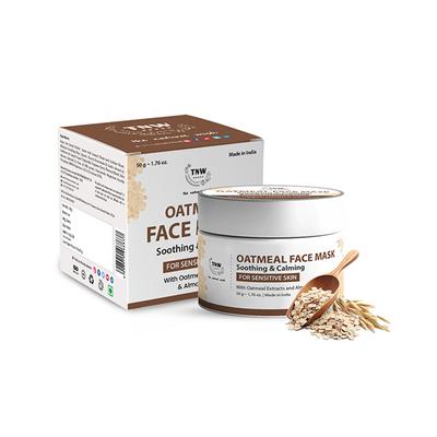 Tnw The Natural Wash Oatmeal Soothing and Calming Facemask for Sensitive Skin for Instant Glow 50 gm - Face Packs