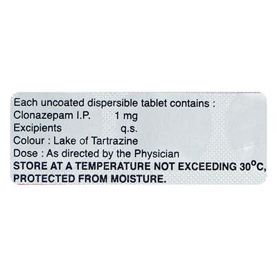 Clonotril 1mg Tablet 15'S - Epilepsy/Convulsion-Ant