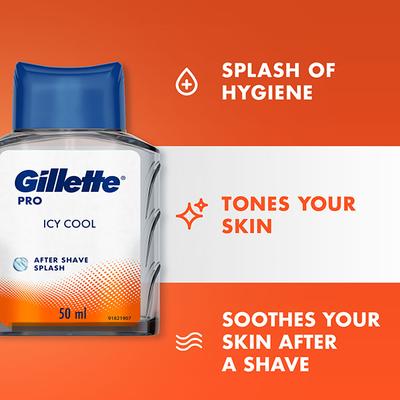 Gillette Pro After Shave Splash Icy Cool 50ml - Aftershave Lotion
